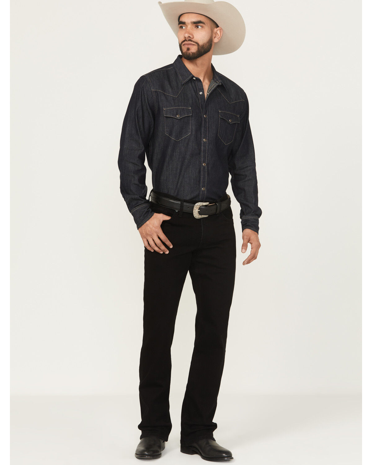 Cody James Black 1978&reg; Men's Lawson Wash Dexter Slim Bootcut Stretch Denim Jeans, Black, hi-res
