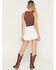 Image #3 - Angie Women's Eyelet Mini Skort, White, hi-res