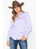 Image #5 - Cinch Women's Striped Tencel Button-Down Core Western Long Sleeve Shirt, Purple, hi-res