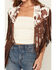 Image #3 - Saints & Hearts Women's Cow Print Studded Fringe Capelet, Brown, hi-res