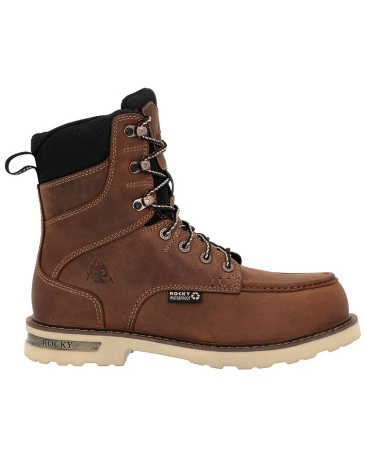 Image #2 - Rocky Men's Grindstone XTR Waterproof Moc Work Boots - Composite Toe, Brown, hi-res