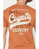 Image #4 - Ariat Men's Coyote Country Short Sleeve Graphic T-Shirt, Orange, hi-res