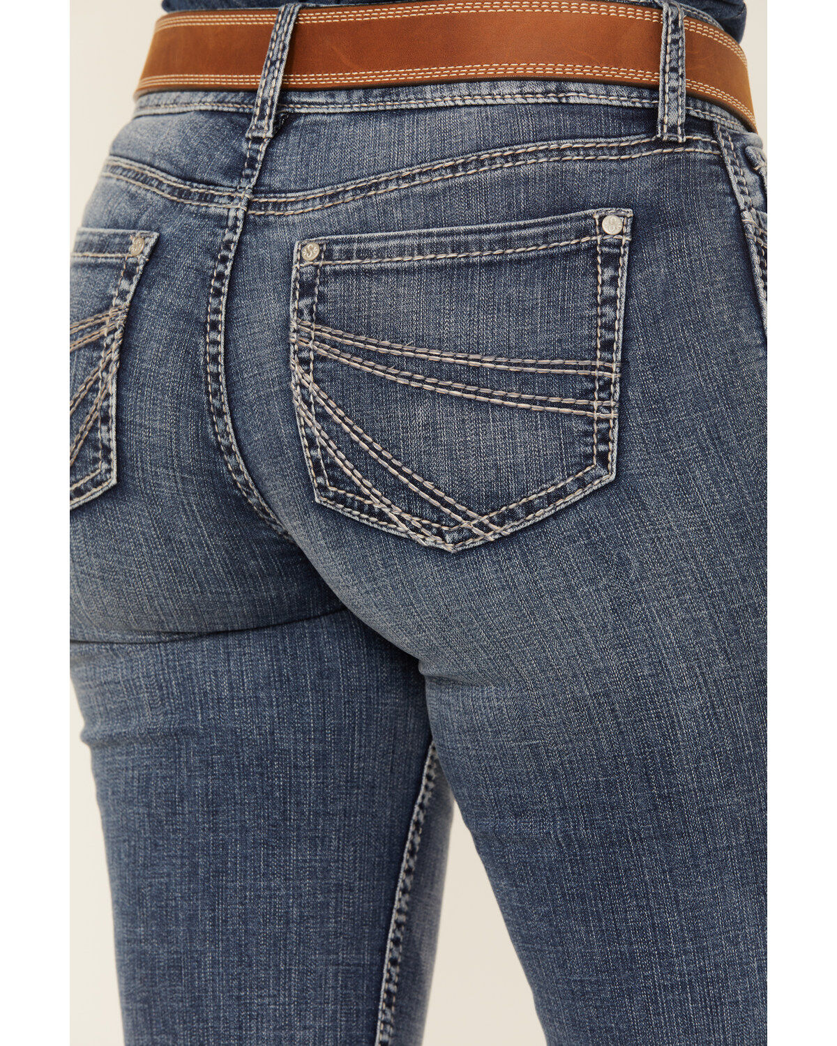 Image #4 - Shyanne Women's Shay Mid Rise Bootcut Performance Stretch Denim Jeans, Medium Wash, hi-res