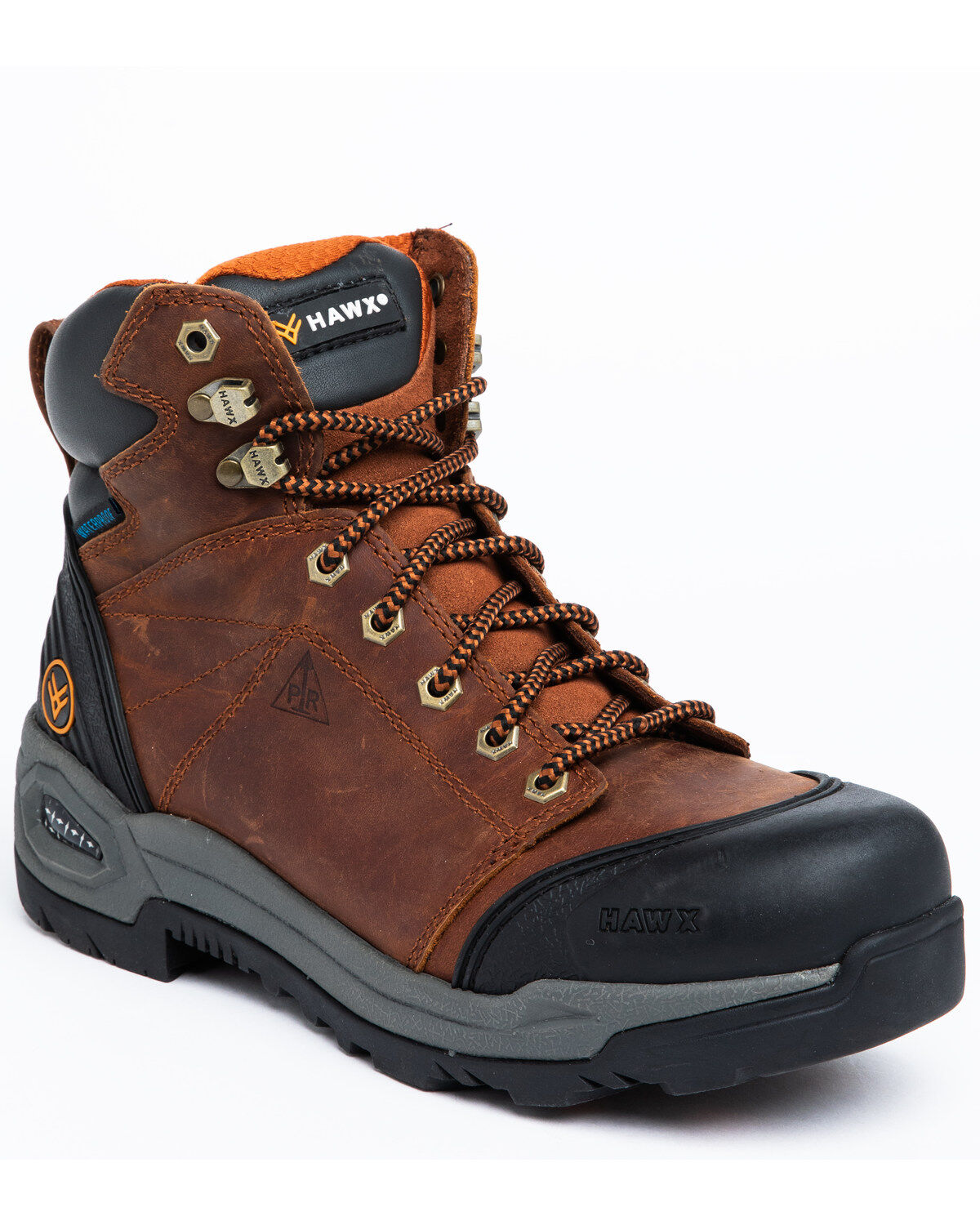 Hawx Men's 6" Lace-To-Toe Waterproof Work Boots - Composite Toe, Rust Copper, hi-res