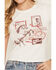 Image #5 - Cleo + Wolf Women's Horse Stamp Short Sleeve Graphic Tee, Ivory, hi-res