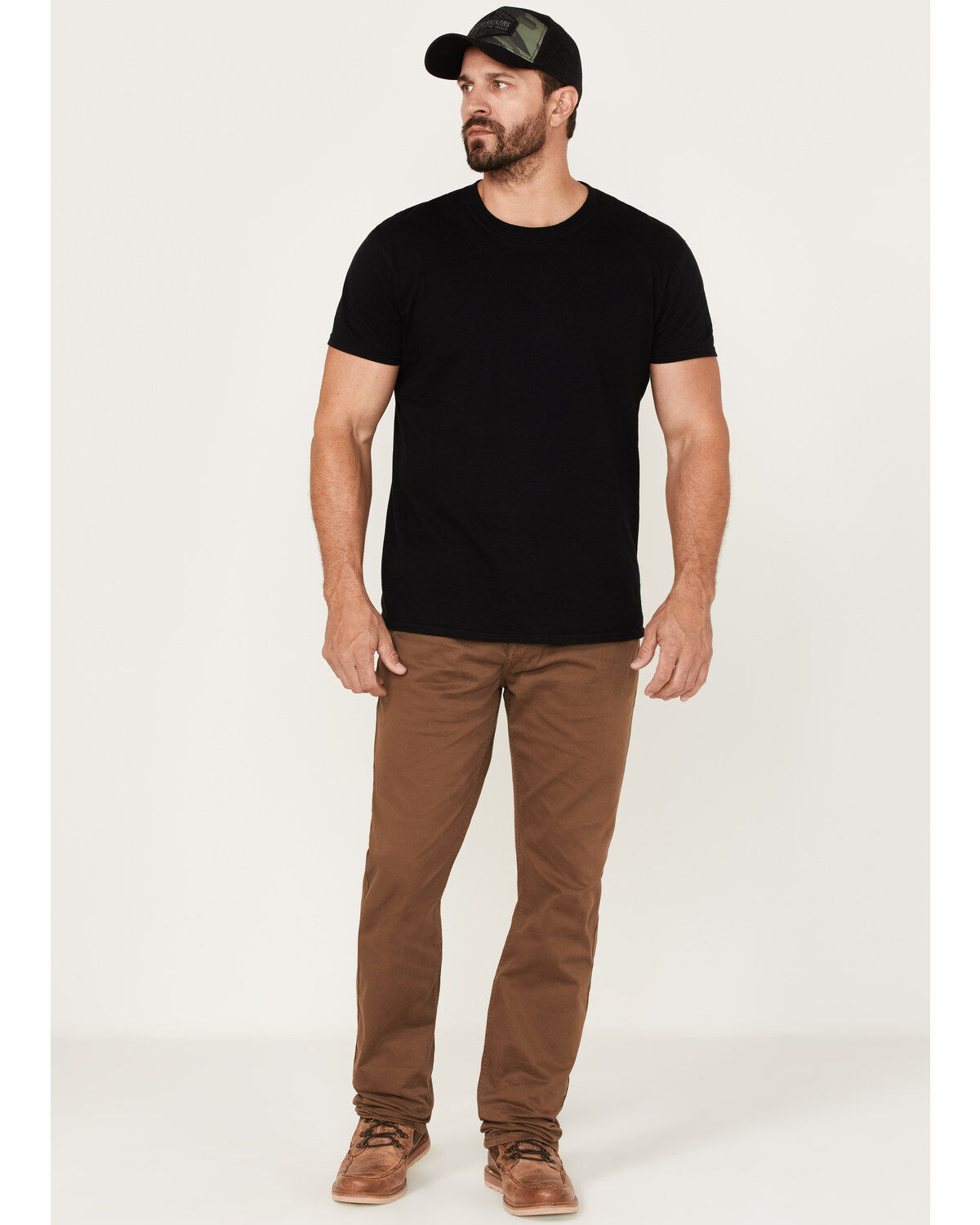 Brothers and Sons Men's Whiskey Wash Tucker Slim Straight Stretch Denim Jeans, Tan, hi-res