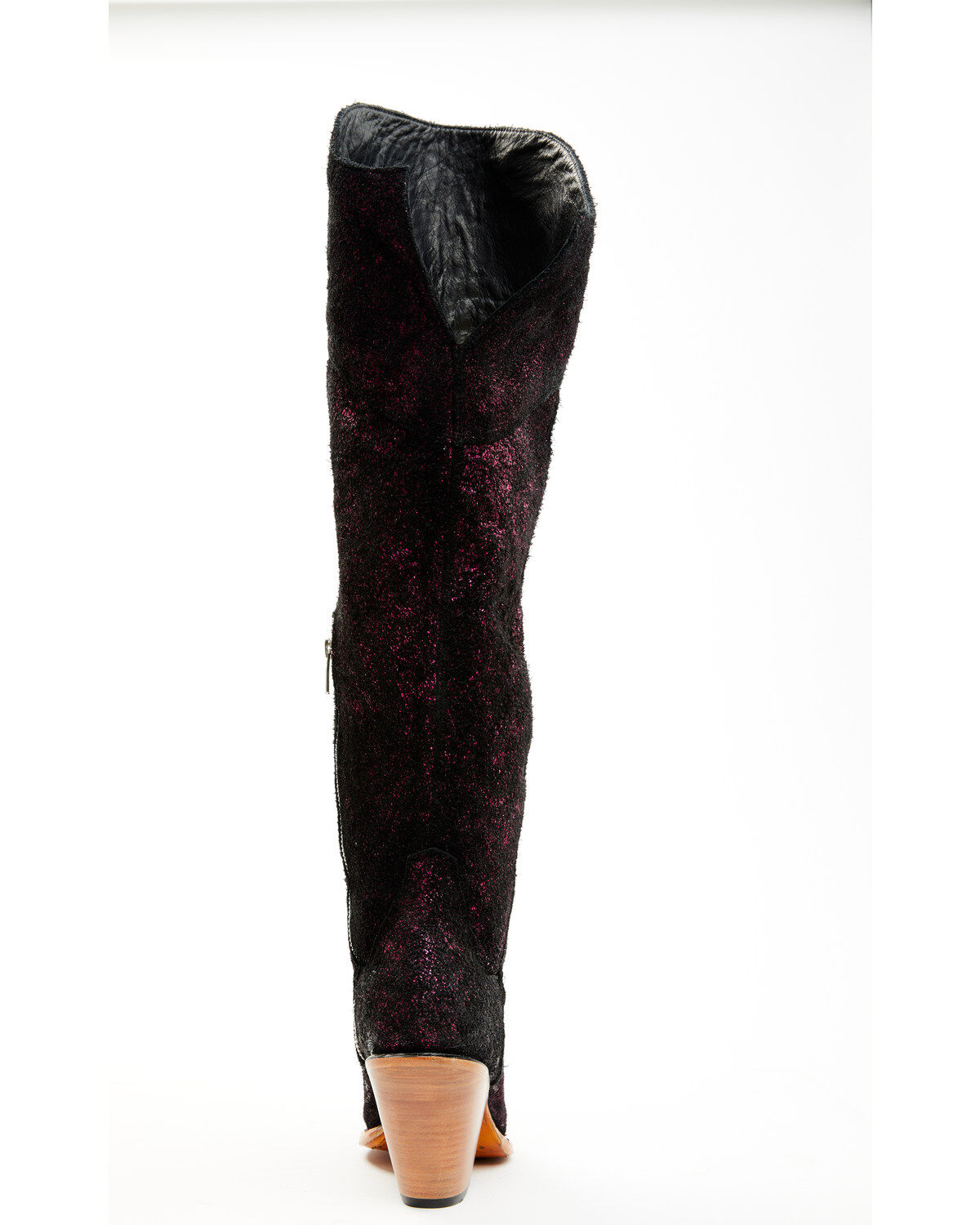 Image #5 - Corral Women's Metallic Tall Western Boots - Snip Toe, Black/purple, hi-res