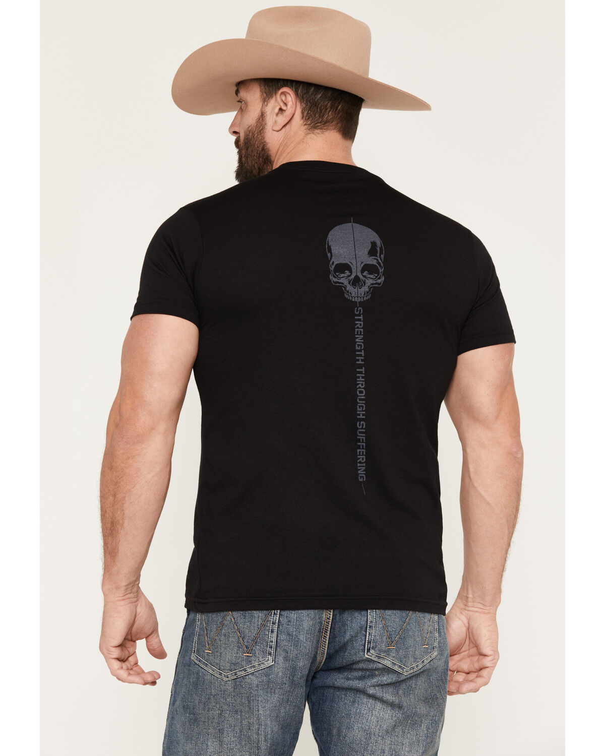 Grunt Style Men's Strength Through Suffering Short Sleeve Graphic T-Shirt, Black, hi-res