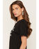 Image #2 - Cowgirl Up Women's Star Short Sleeve Graphic Tee, Black, hi-res