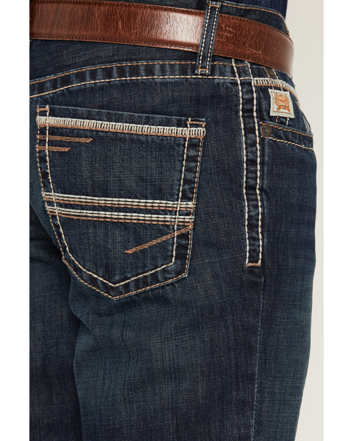 Image #4 - Cinch Men's Ian Rigid Dark Slim Bootcut Jeans, Indigo, hi-res