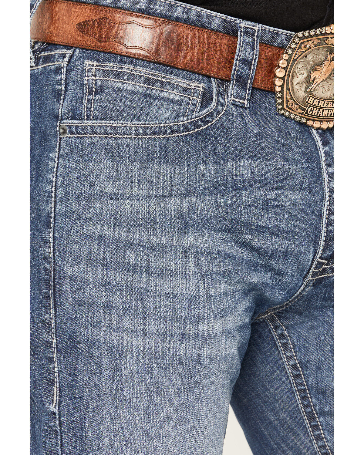 Image #2 - Rock & Roll Denim Men's Small "V" Reflex Revolver Slim Straight Jeans, Indigo, hi-res