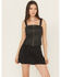 Image #1 - Levi's Women's Sculpted Prize Fight Sleeveless Denim Bustier Top, Black, hi-res