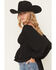 Image #2 - Originality Women's Boot Barn Exclusive Emma Double Layer Peplum Top, Black, hi-res