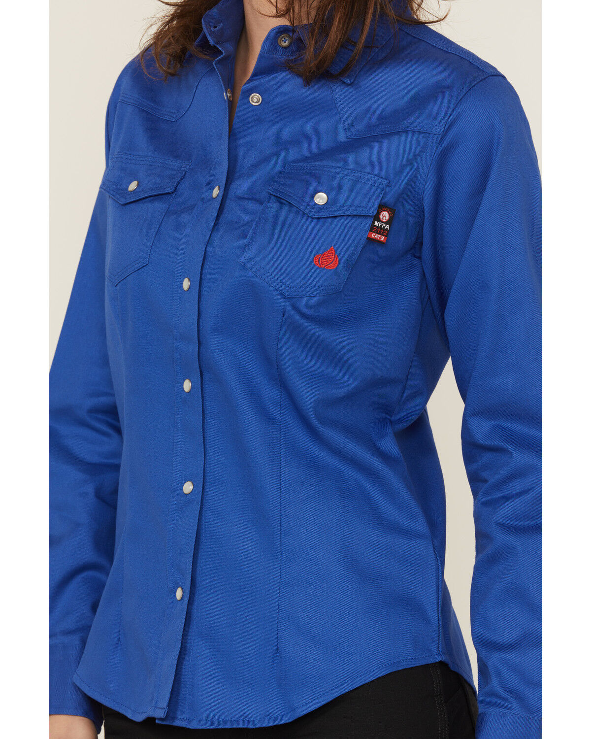 Image #3 - Forge Workwear Women's FR Solid Long Sleeve Snap Stretch Work Shirt, , hi-res