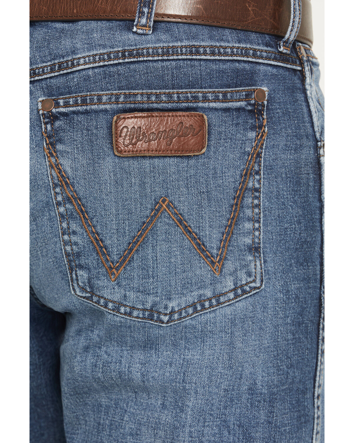 Image #4 - Wrangler Retro Men's Moore Dark Wash Slim Bootcut Stretch Denim Jeans, Dark Wash, hi-res