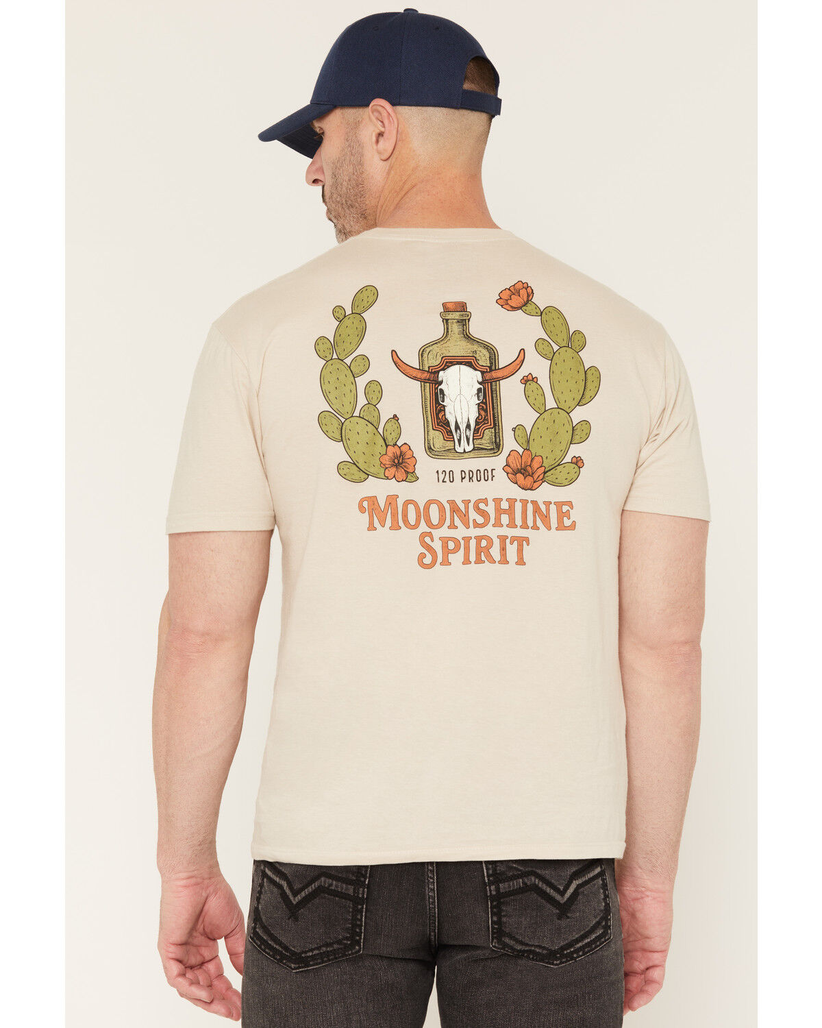 Moonshine Spirit&reg; Men's Cactus Short Sleeve Graphic T-Shirt, Sand, hi-res