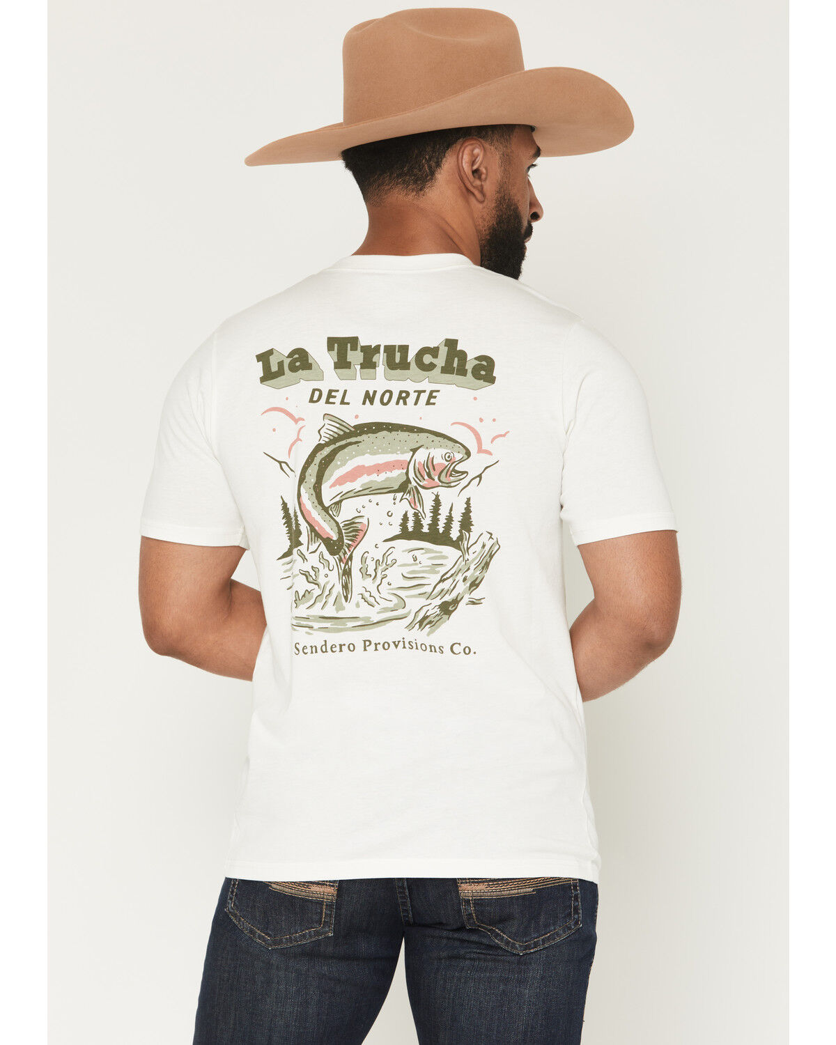 Image #1 - Sendero Provisions Men's Del Norte Short Sleeve Graphic T-Shirt, Sand, hi-res