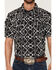 Image #3 - RANK 45&reg; Men's RODEOTEK&trade; Zig Man Southwestern Print 2.0 Short Sleeve Snap Stretch Western Shirt, Black, hi-res