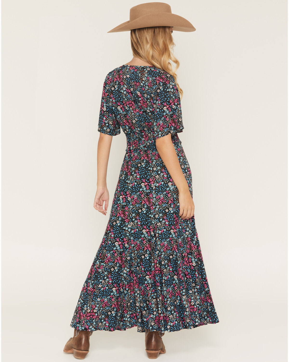 Image #4 - Idyllwind Women's Soleil Floral Side Slit Maxi Skirt, Black, hi-res