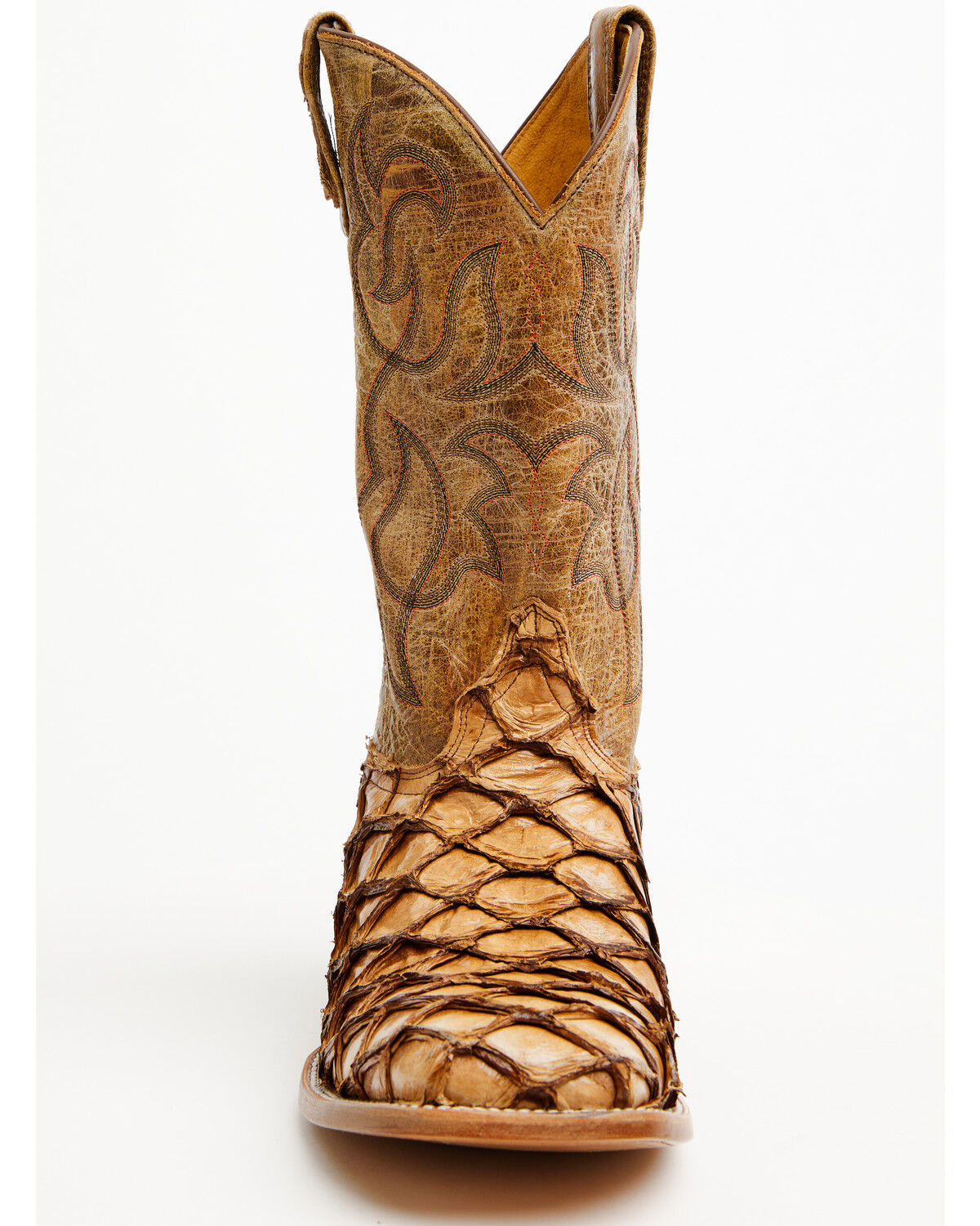 Image #4 - Cody James Men's Pirarucu Exotic Boots - Broad Square Toe, Brown, hi-res
