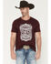 Image #1 - Cinch Men's Logo Short Sleeve Graphic T-Shirt, Burgundy, hi-res