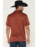 Image #4 - RANK 45&reg; Men's Heeler Heathered Solid Short Sleeve Polo, Brick Red, hi-res