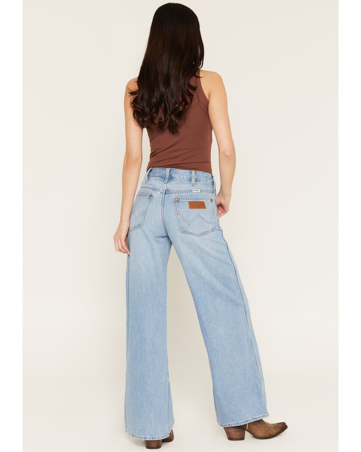 Image #3 - Wrangler Women's High Rise Light Wash Ultra Soft Worldwide Wide Denim Jeans, Multi, hi-res