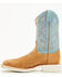 Image #3 - Justin Men's Alamo Roughout Performance Western Boots - Broad Square Toe, Tan, hi-res