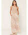 Image #1 - Angie Women's Geo Print Wide Leg Pants, Tan, hi-res