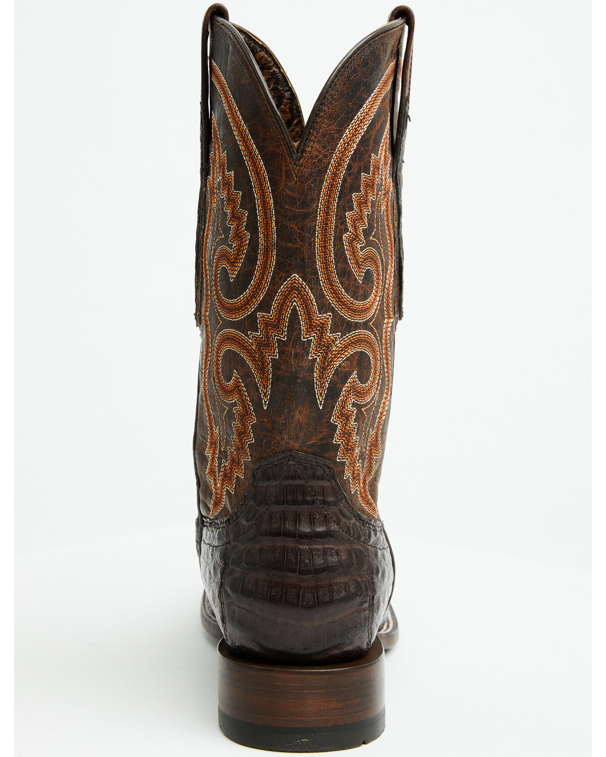Image #5 - Ariat Men's Callen Exotic Caiman Belly Western Boots - Broad Square Toe, Chocolate, hi-res