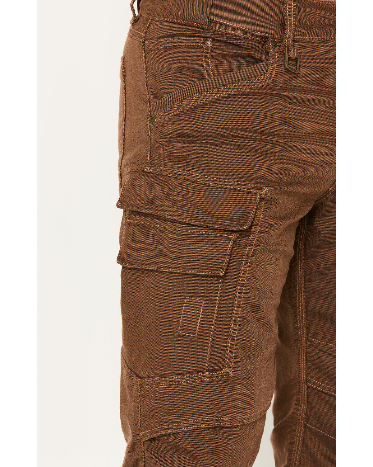 Image #2 - Strauss Men's E.S. Vintage Cargo Work Pants, Brown, hi-res