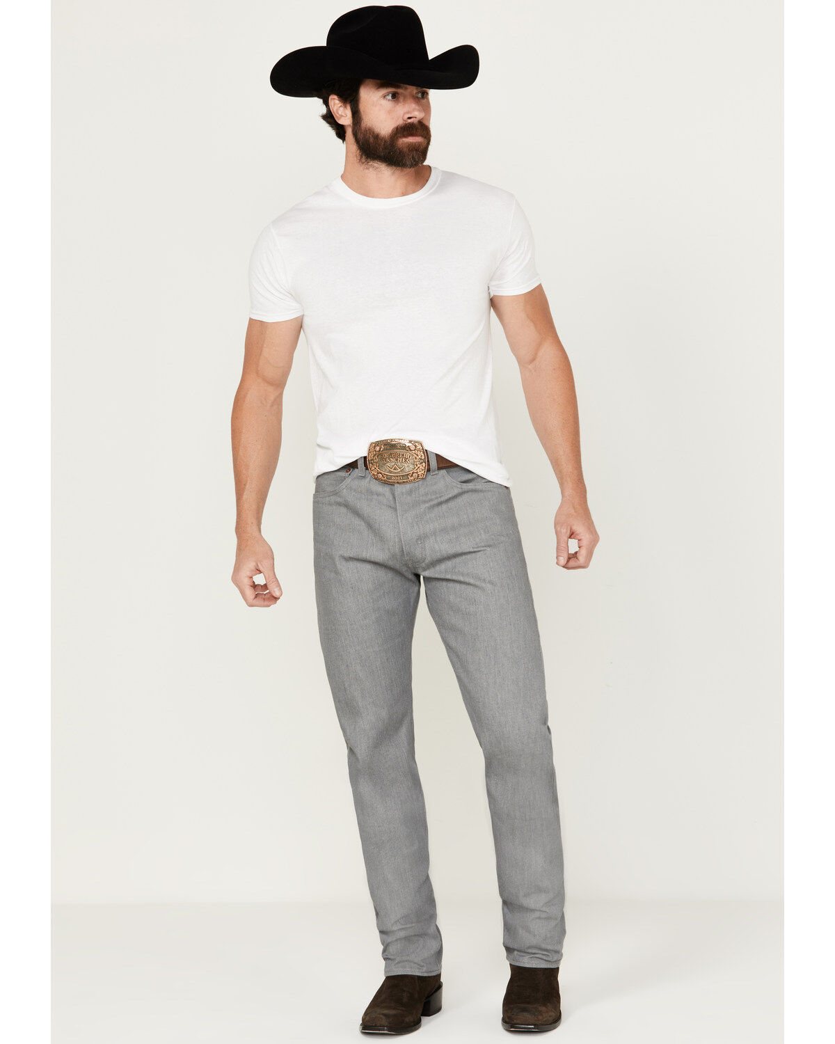 Levi's Men's 501 Original Fit Straight Leg Jeans, Silver, hi-res