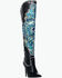 Image #1 - Azalea Wang Women's Axelbeat Thigh-High Embellished Western Boots - Round Toe, Black, hi-res