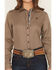 Image #3 - Cinch Women's TENCEL&trade; Striped Print Long Sleeve Button-Down Stretch Western Shirt, Brown, hi-res