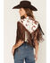Image #4 - Saints & Hearts Women's Cow Print Studded Fringe Capelet, Brown, hi-res