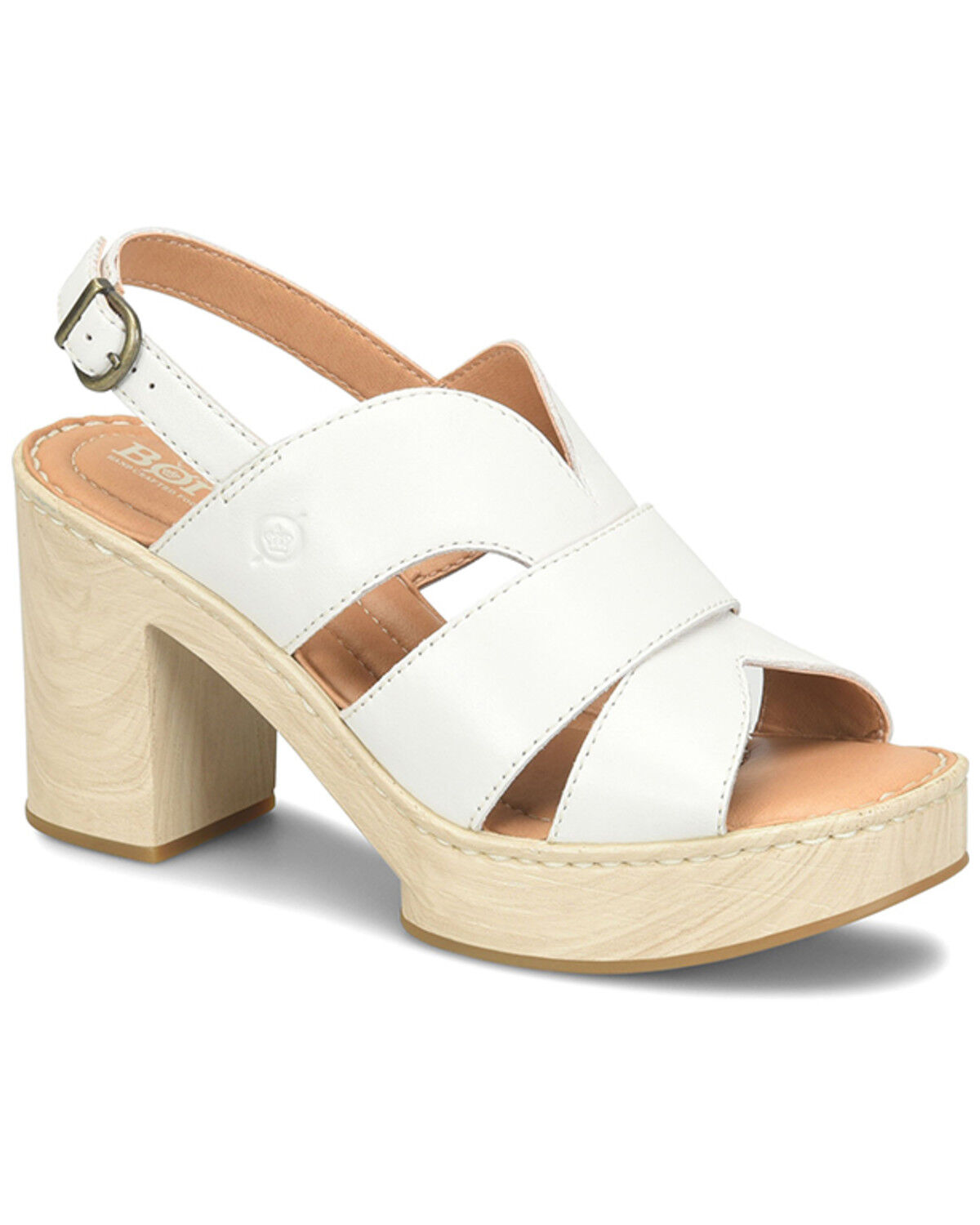 Image #1 - Born Women's Nassu Platform Sandals, White, hi-res