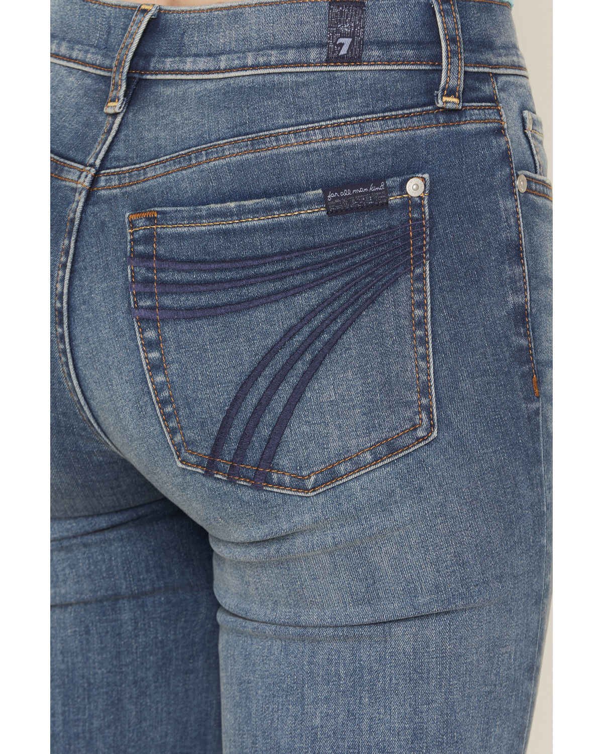 Image #4 - 7 For All Mankind Women's Medium Wash Mid Rise Dojo Wide Jeans, Medium Wash, hi-res