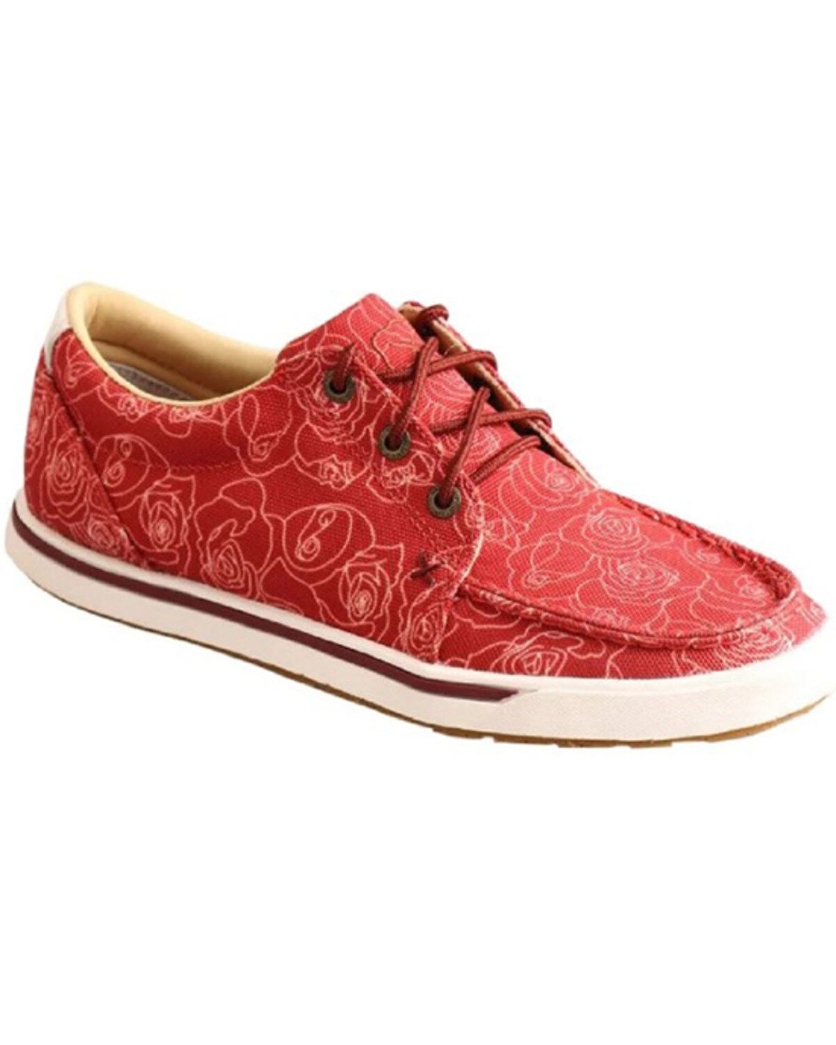 Image #1 - Twisted X Women's Casual Kicks - Moc Toe, Red, hi-res