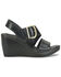 Image #2 - Born Women's Sapphire Wedge Sandals, Black, hi-res