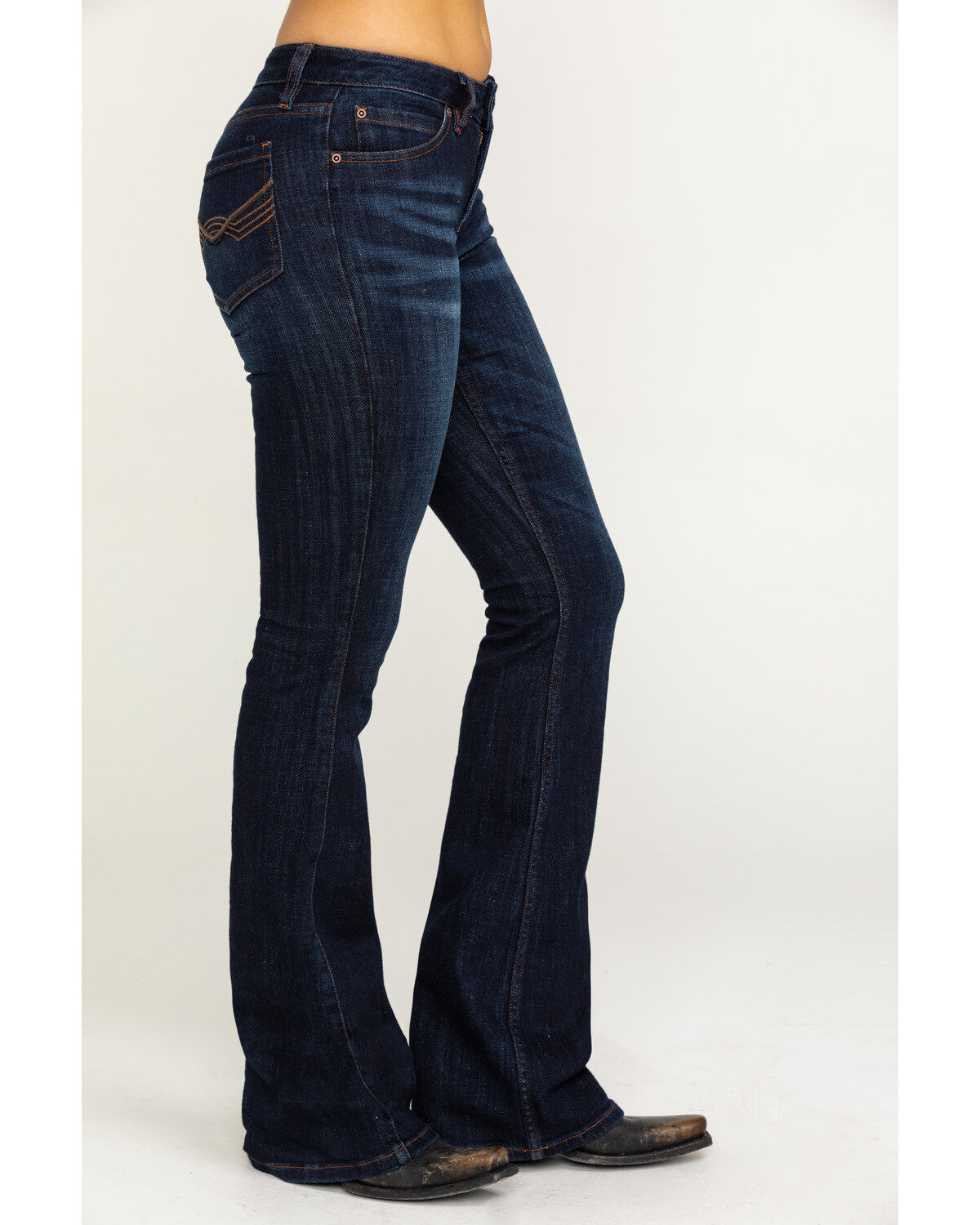 Image #3 - Idyllwind Women's Rebel Mid Rise Bootcut Stretch Denim Jeans, Blue, hi-res