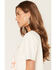 Image #2 - Cowgirl Up Women's Way Out West Short Sleeve Cropped Graphic Tee, Cream, hi-res