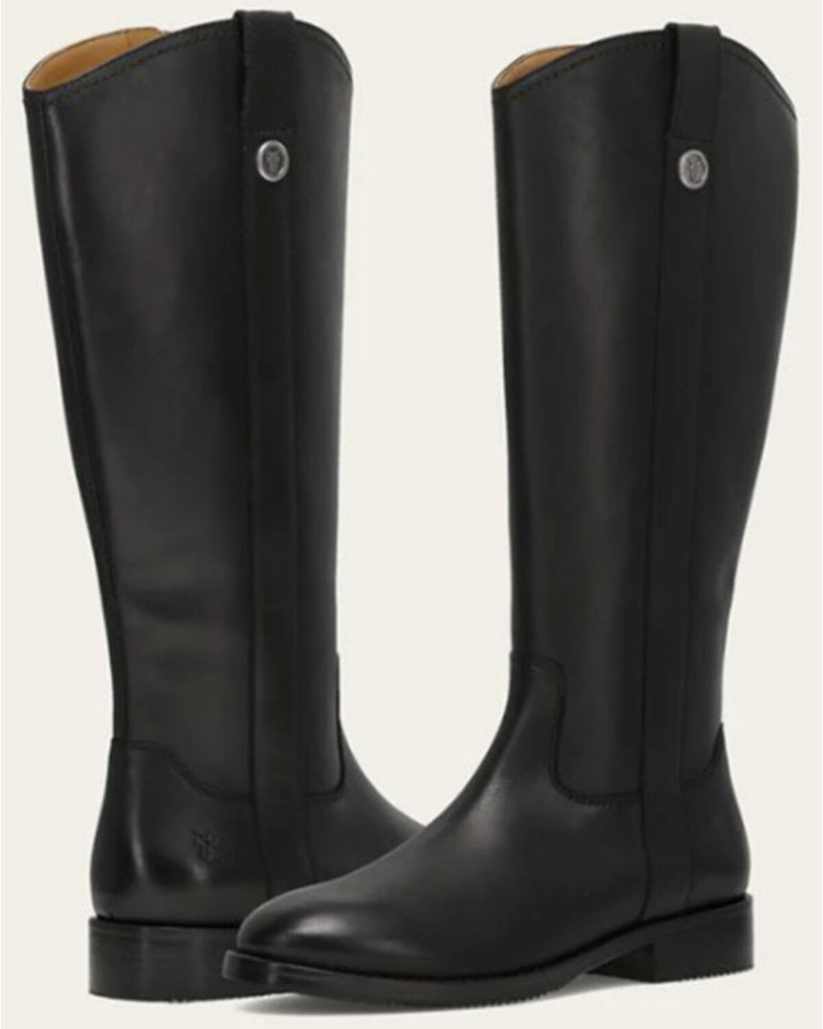 Image #4 - Frye Women's Melissa Lug Button Tall Western Boots - Round Toe, Black, hi-res