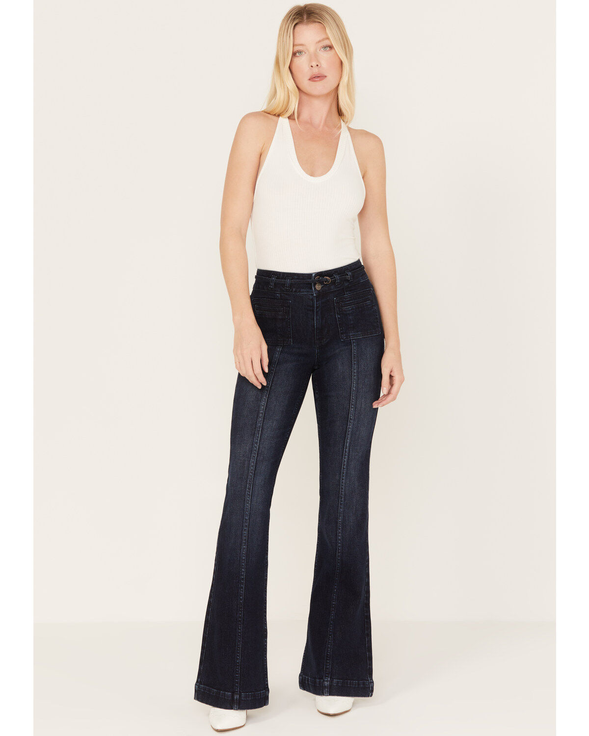 Shyanne Women's Dark Wash Trouser Jeans, Dark Wash, hi-res