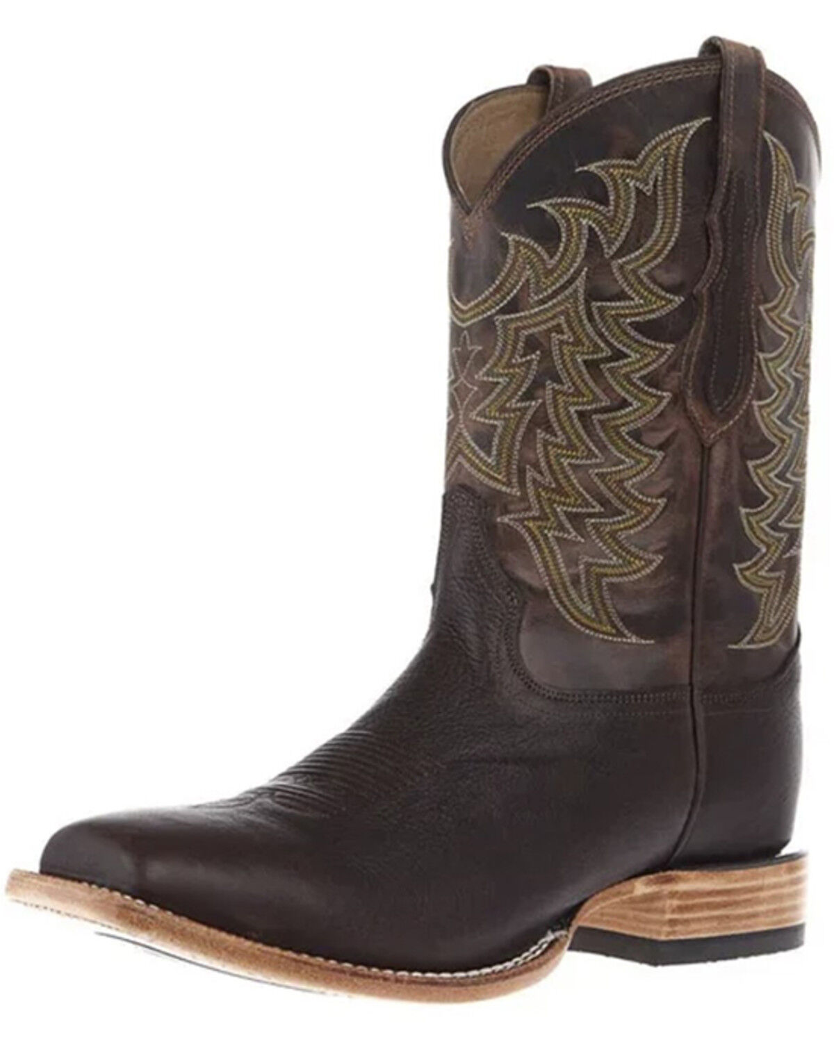 Image #2 - Tony Lama Men's Alfredo Bison Western Boots - Broad Square Toe, Brown, hi-res