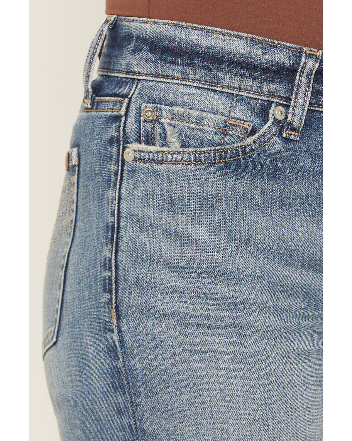 Image #2 - 7 For All Mankind Women's Faded Echo Medium Wash Mid Rise Dojo Trouser Stretch Denim Jeans, Medium Wash, hi-res