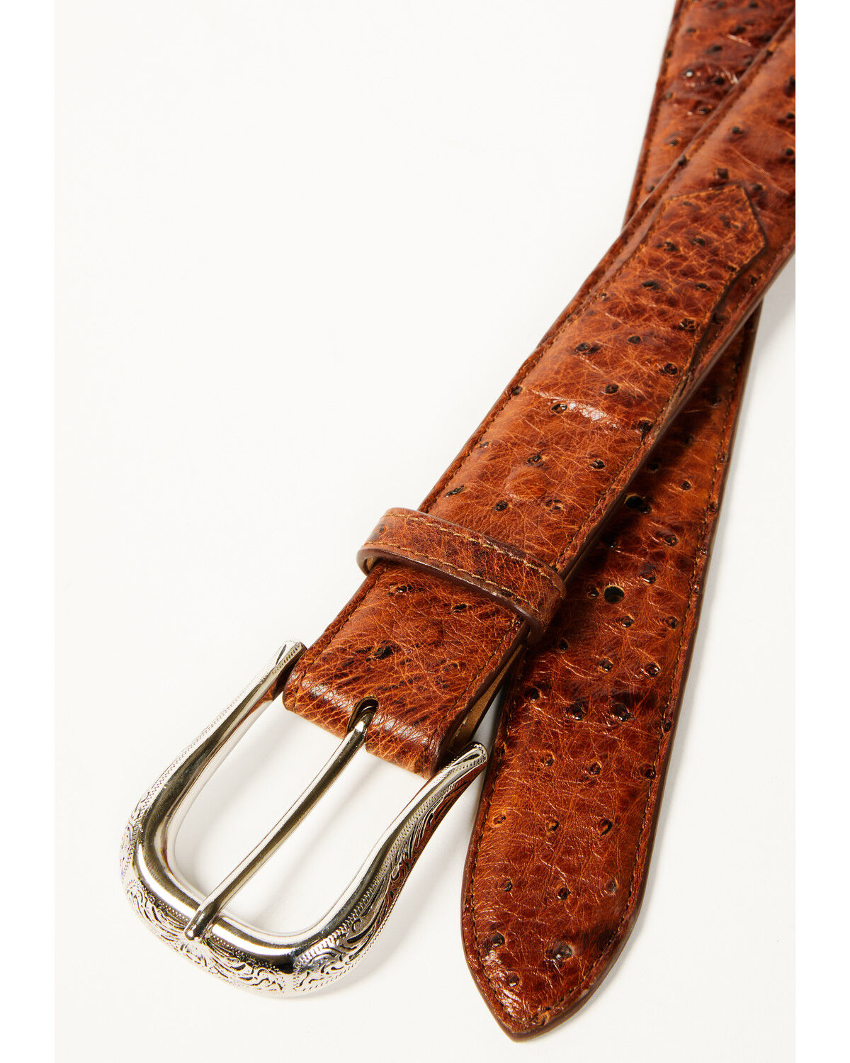 Image #2 - Cody James Black 1978&trade; Men's Dawson Exotic Full Quill Ostrich Leather Belt, Cognac, hi-res