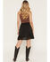 Image #3 - Wild Moss Women's Lace Trim Slip Mini Skirt, Black, hi-res