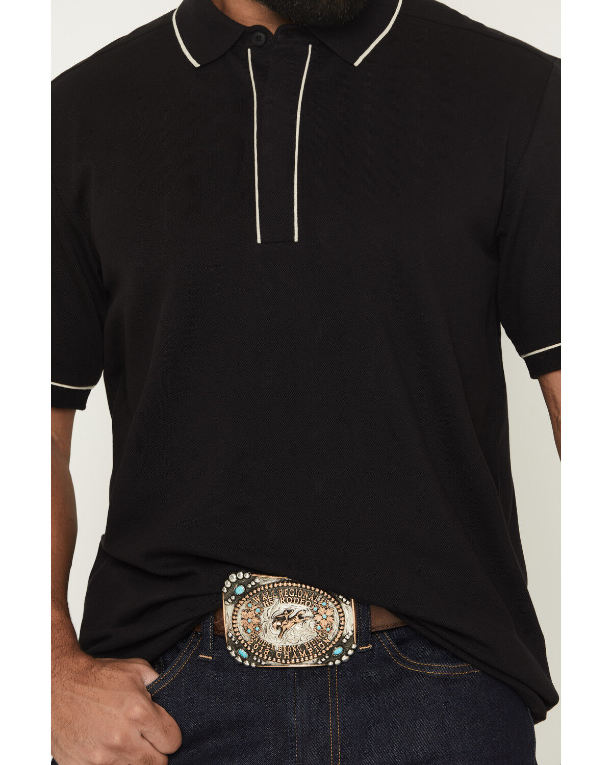 Image #3 - Cody James Black 1978&reg; Men's Cooper Solid Short Sleeve Stretch Polo, Black, hi-res