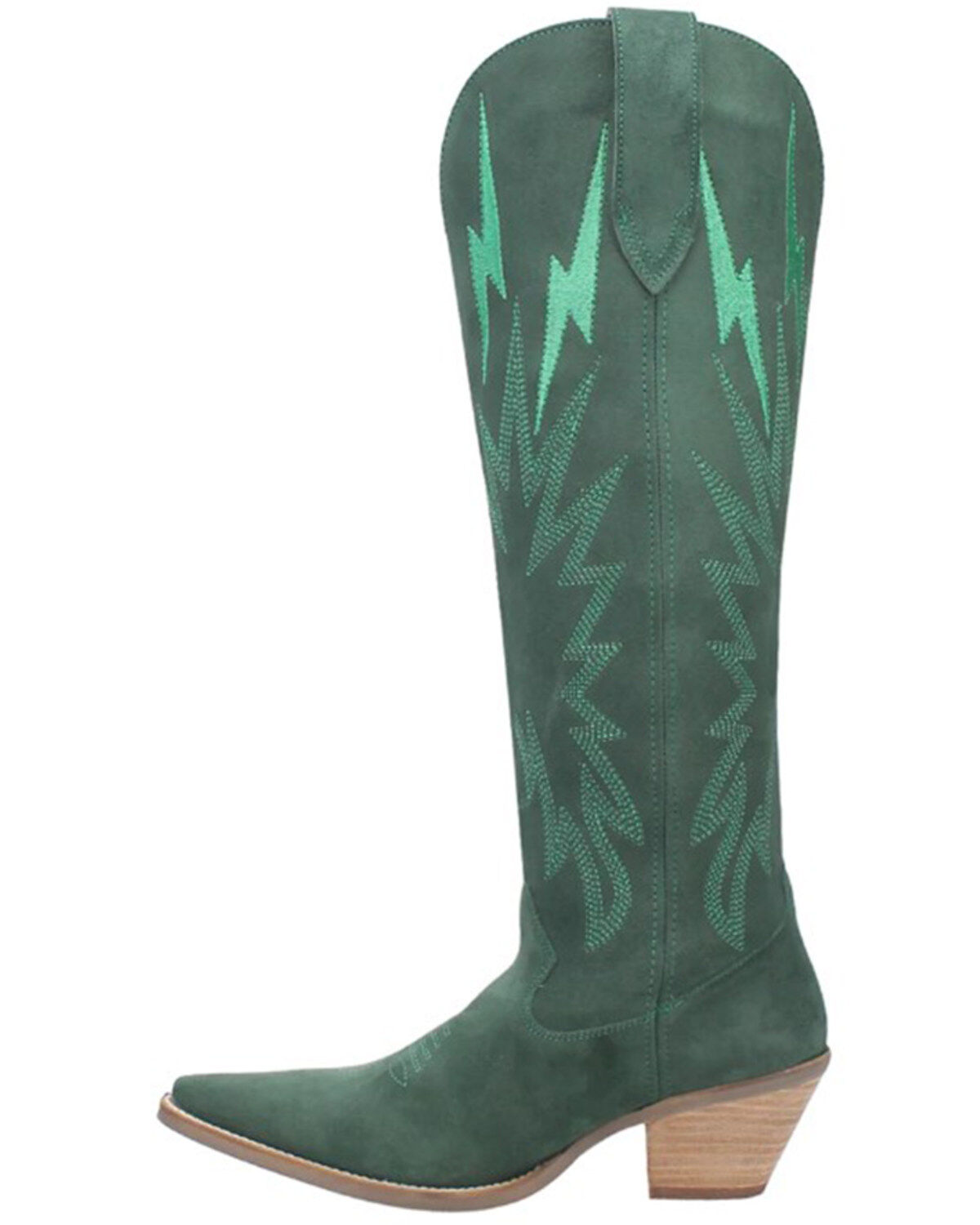 Image #3 - Dingo Women's Thunder Road Western Performance Boots - Round Toe, Green, hi-res