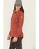 Image #3 - Ariat Women's FR Pima Stretch US Logo Baselayer Long Sleeve Work T-Shirt, Red, hi-res